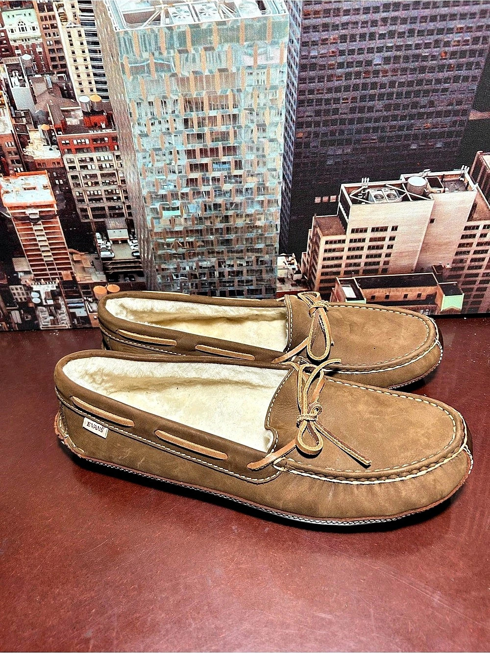 L.B. Evans Atlin Slipper Brown Boat Shoes